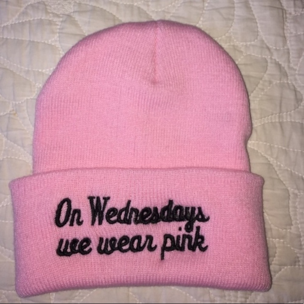❌SOLD❌On Wednesdays we wear pink beanie mean girls